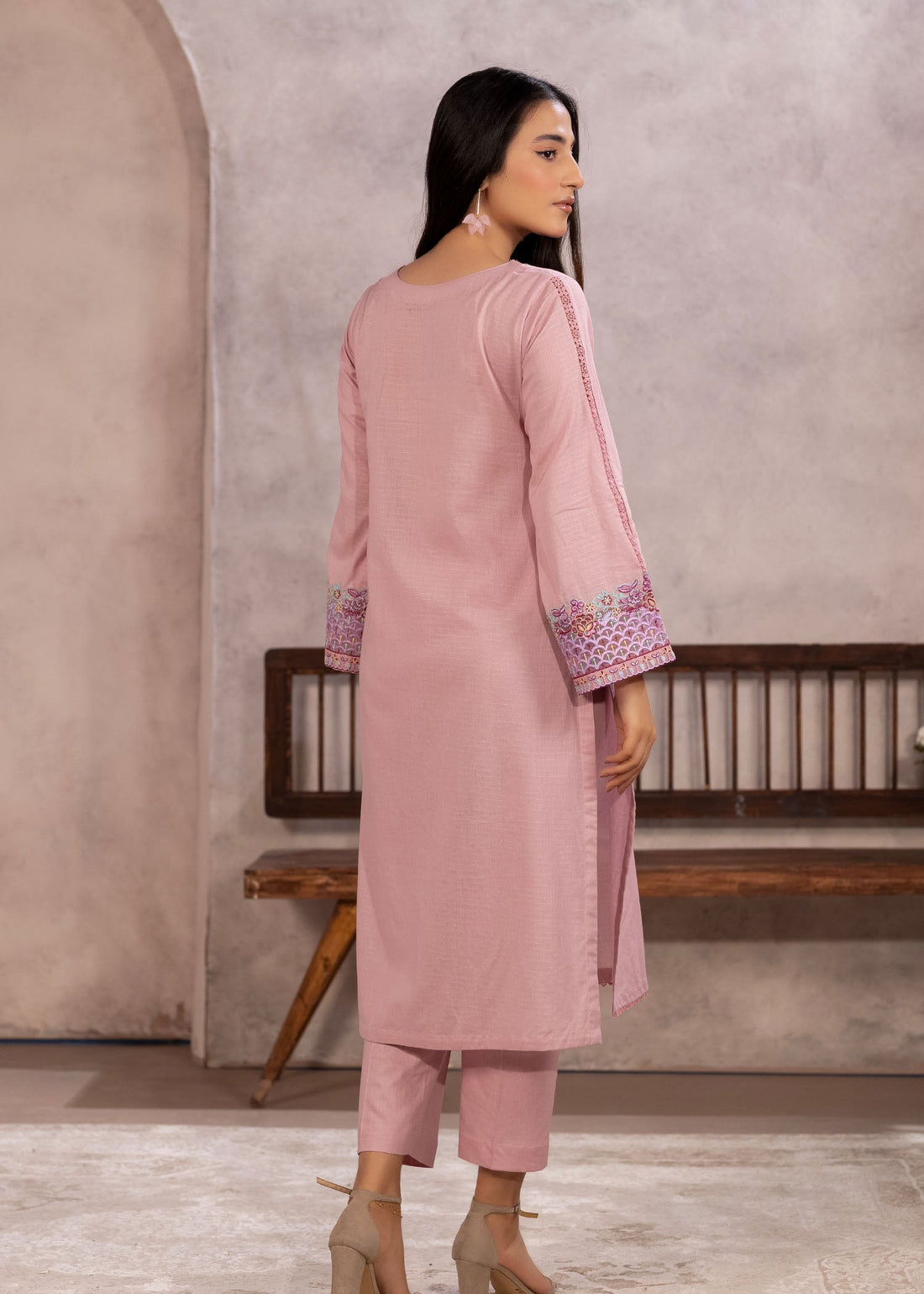 Embroidered Lawn 2pc Suit-7055