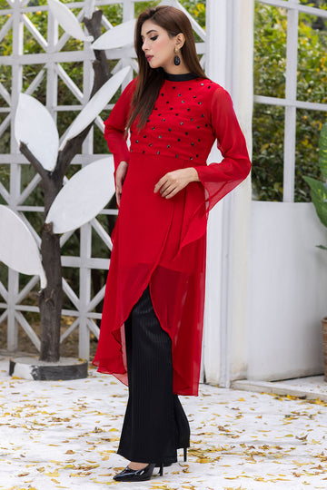 Crinkle Chiffon Top-2670