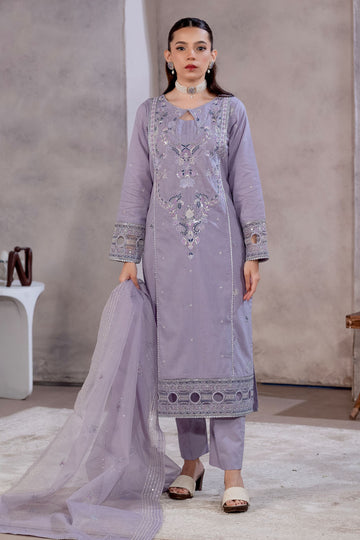 Embroidered Cotton Lawn Suit-2746