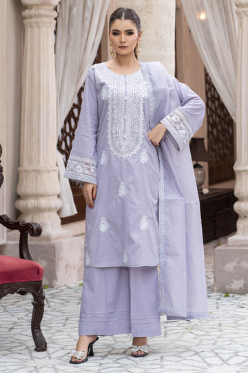 Embroidered Lylic Suit - 2755