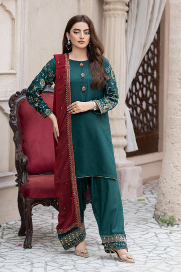Embroidered Viscouse Shalwar Suite - 7087