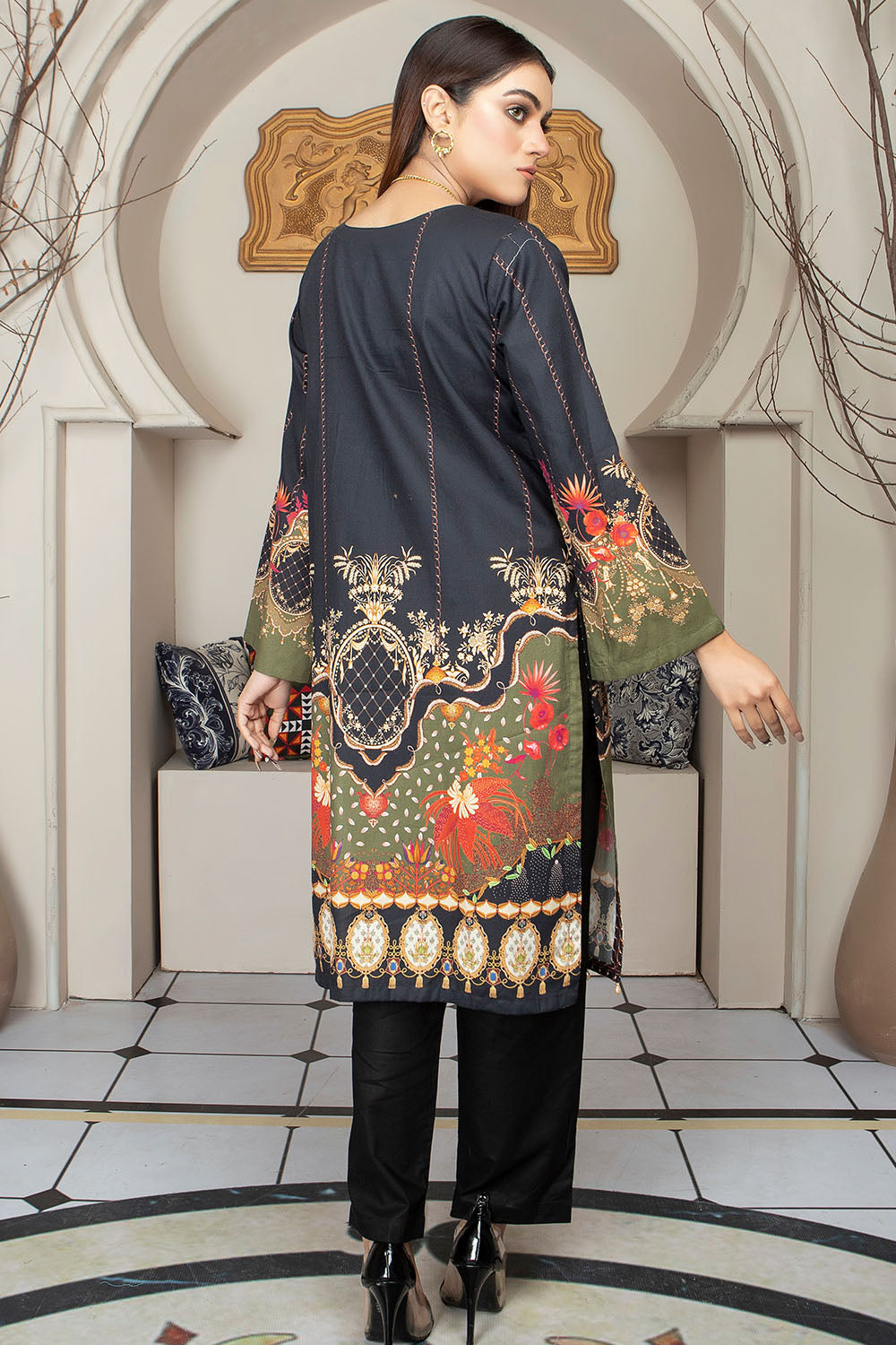 Digital Printed Dhanak Shirt -2456