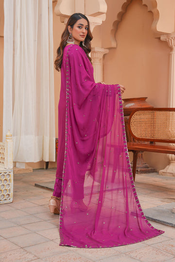 Embroidered Viscose Suit-2747