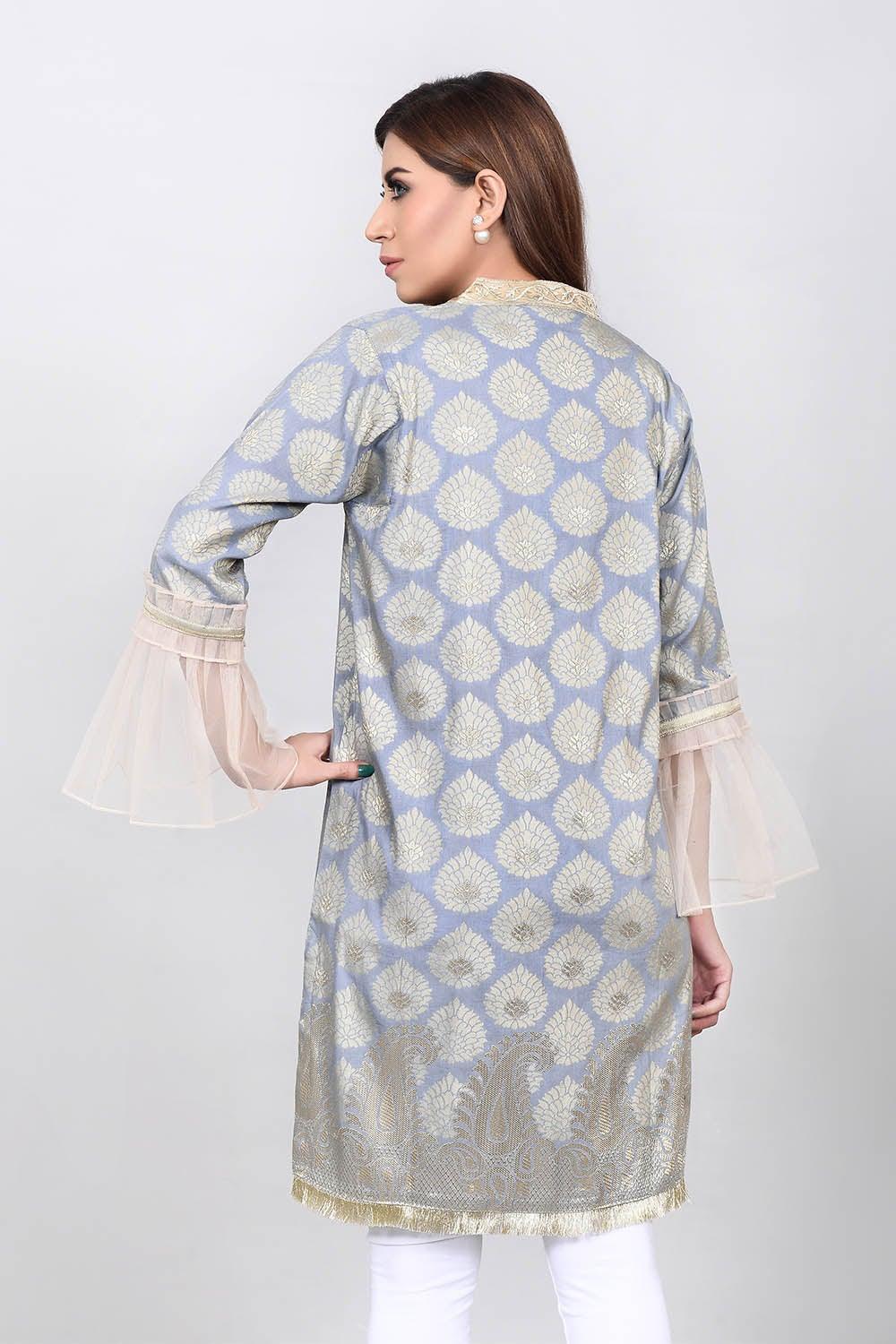 Embroidered Jacquard Shirt - Aura
